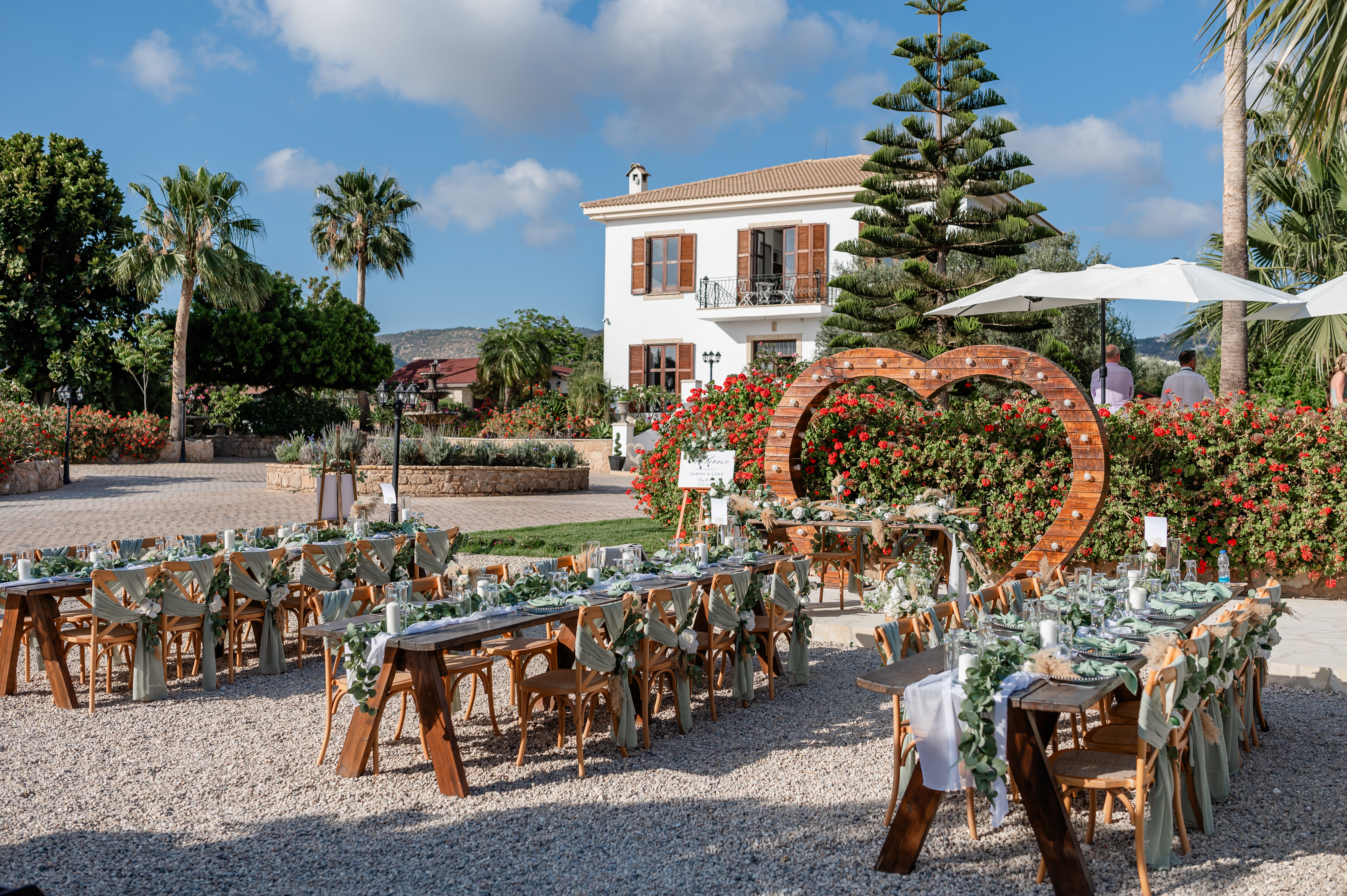 Book your wedding day in L'Chateau Wedding Venue Paphos